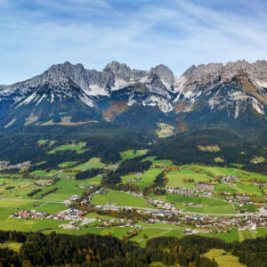 Blick auf Wilden Kaiser in Tirol