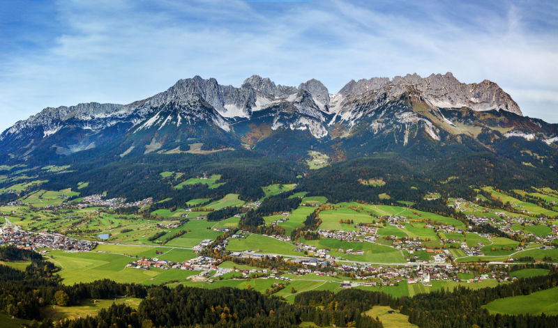 Blick auf den Wilden Kaiser in Tirol